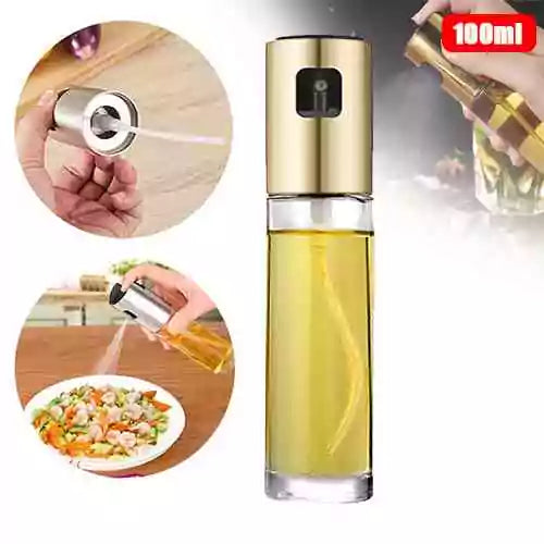 100ml Glass Oil Sprayer Bottle with Gold Pump