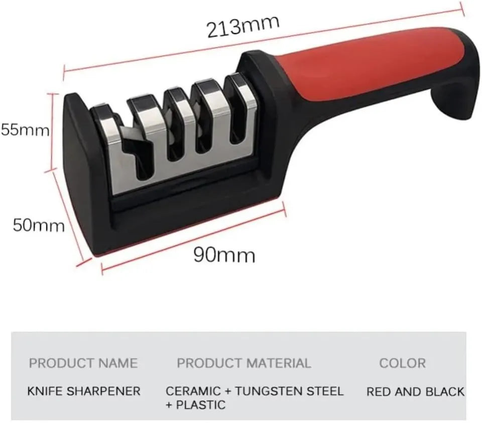 3-Stage Kitchen Knife Sharpener – Precision & Safety Tool
