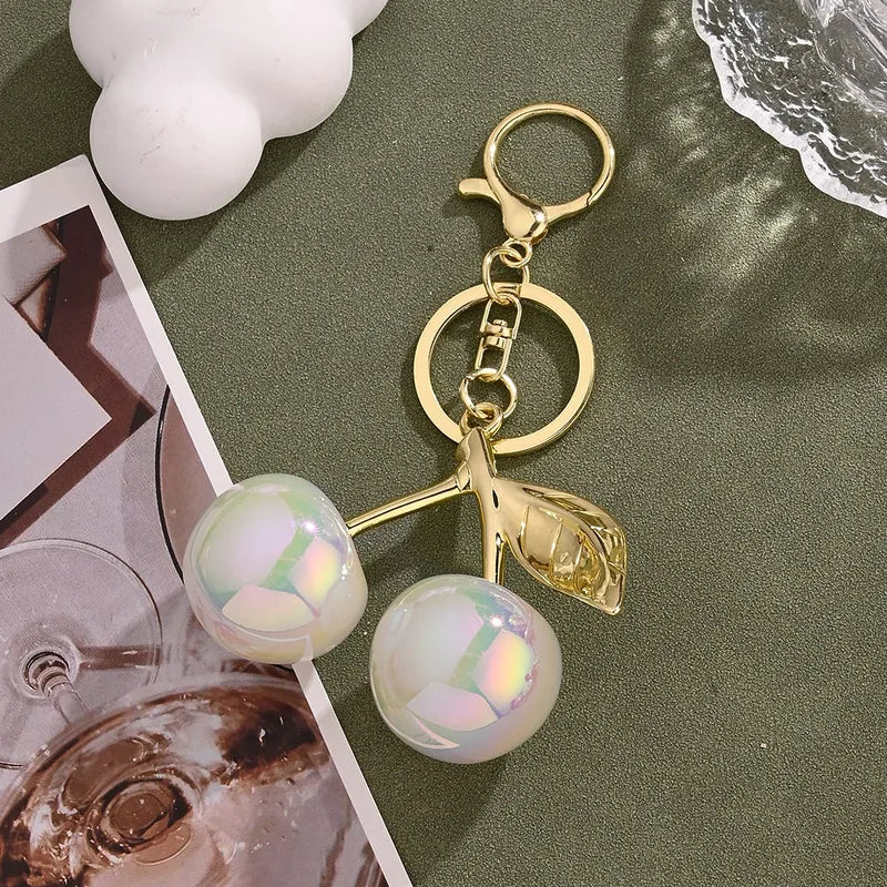 Glamorous Luxury Cherry Keychain & Bag Charm