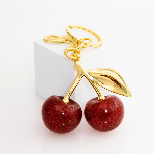 Glamorous Luxury Cherry Keychain & Bag Charm