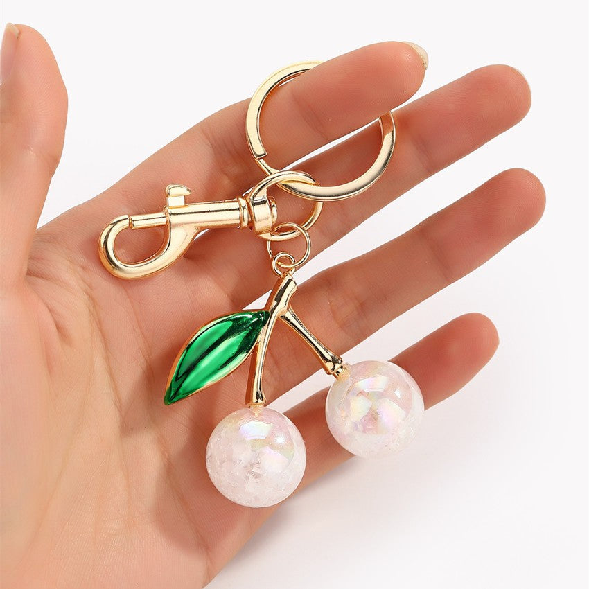 Glamorous Luxury Cherry Keychain & Bag Charm