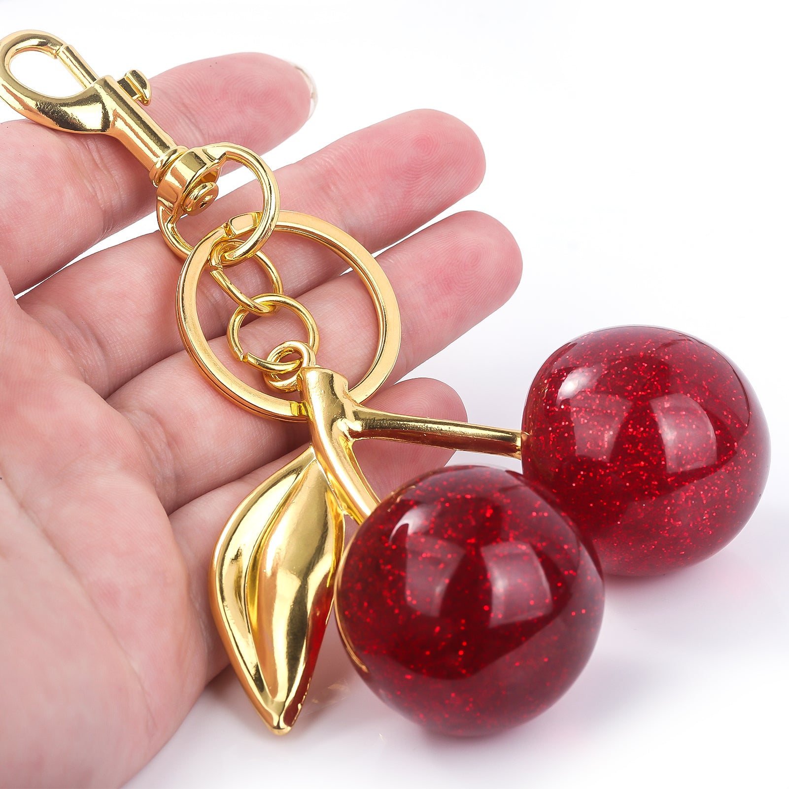 Glamorous Luxury Cherry Keychain & Bag Charm