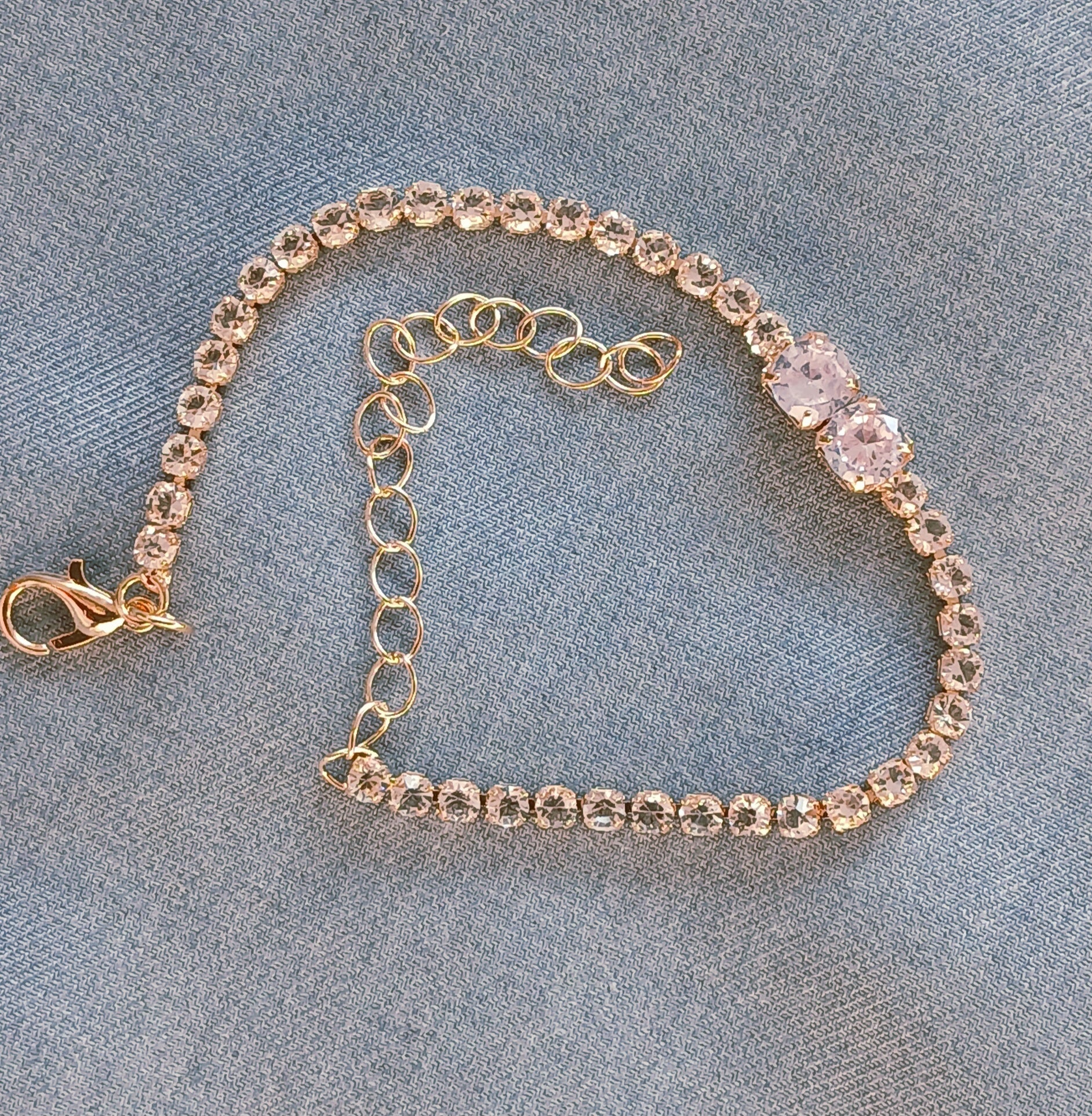 Luxury Crystal Rhinestone Chain Bracelet – Elegant Colors | Adjustable Fashion Jewelry for Women