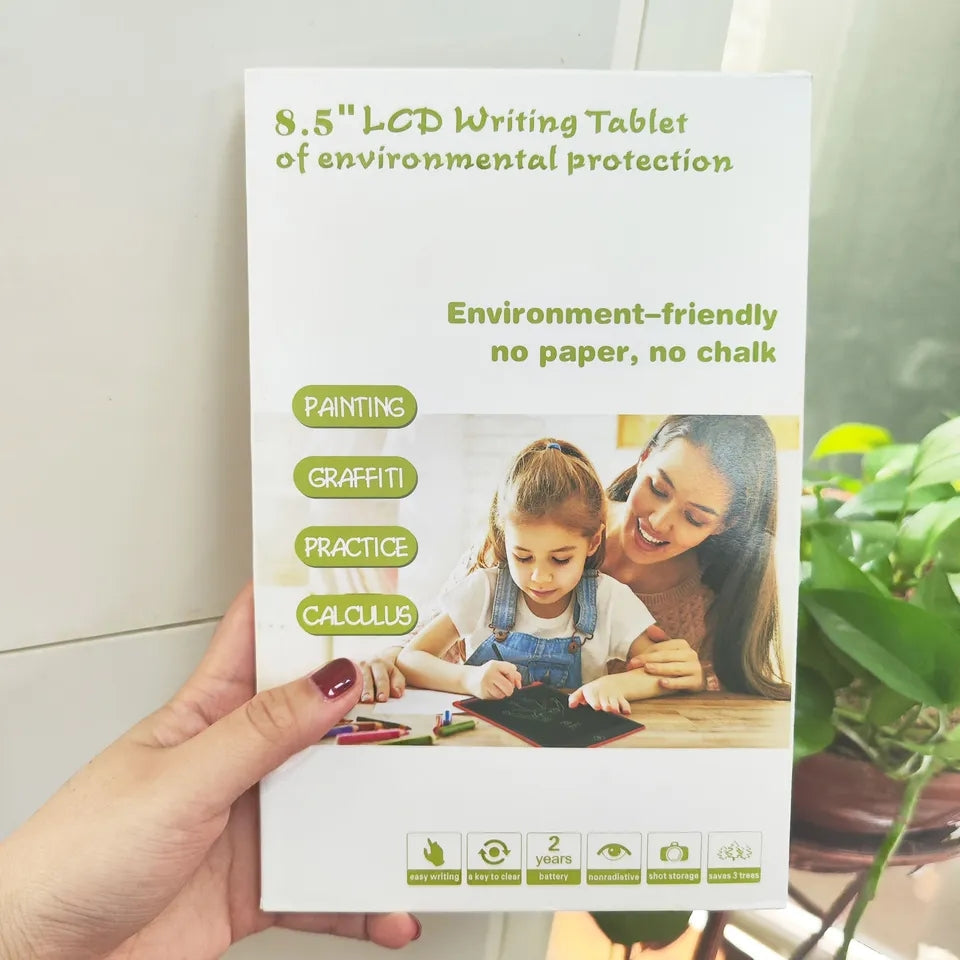 8.5" LCD Writing Tablet – Reusable Digital Drawing & Writing Pad for Kids & Adults | One-Touch Erase | Eco-Friendly Notepad