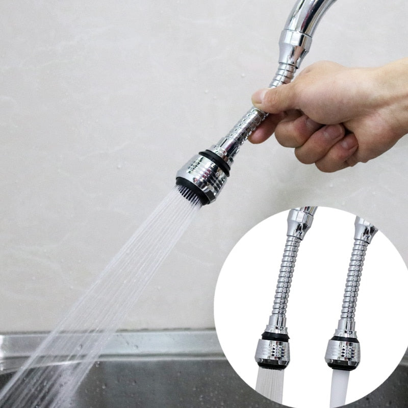 360° Flexible Faucet Extender – Adjustable Sink Tap Sprayer with Multi-Mode Water Flow | Easy Installation