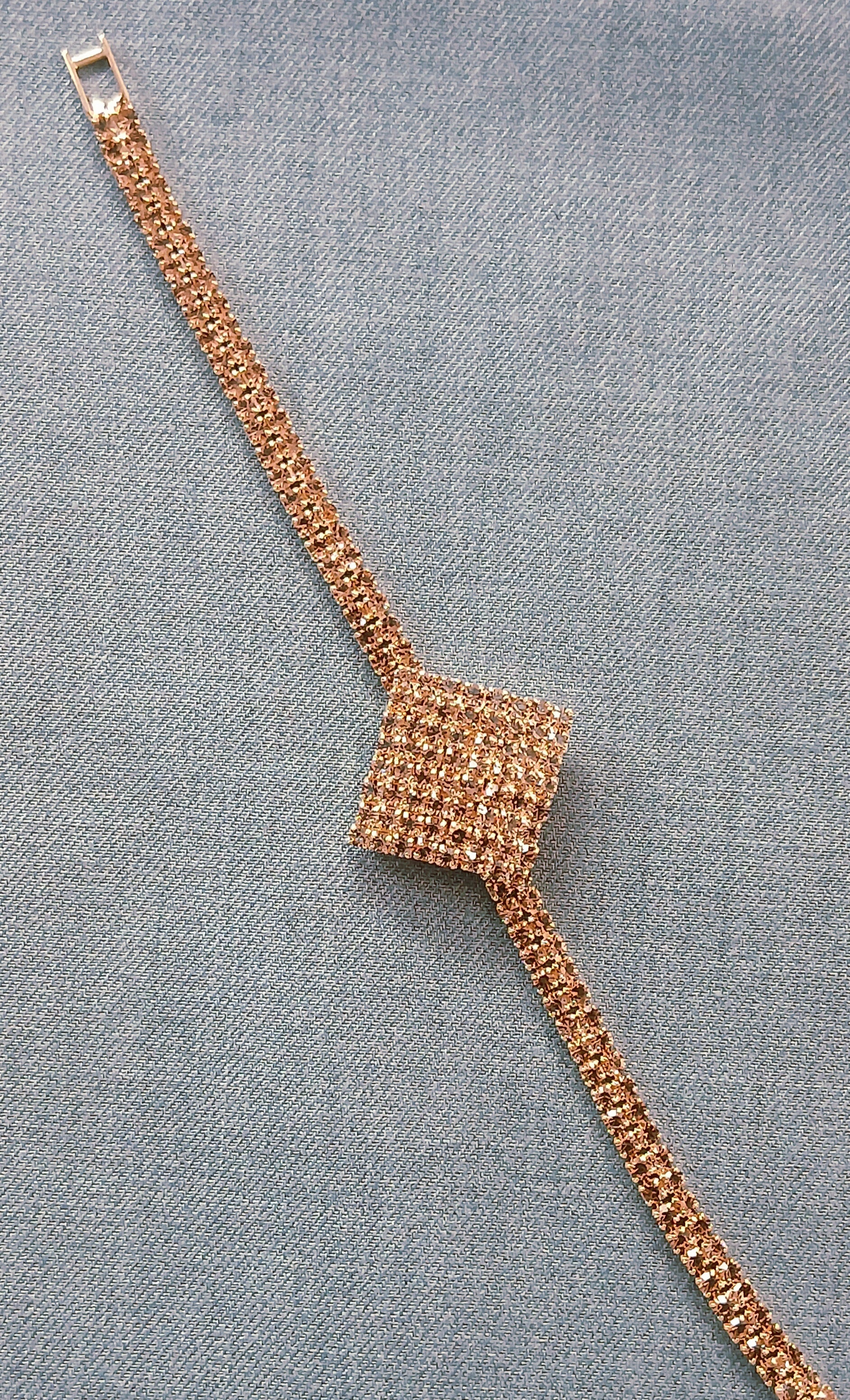 Sparkling Square Crystal Tennis Bracelet — 4 Elegant Finishes (Adjustable)