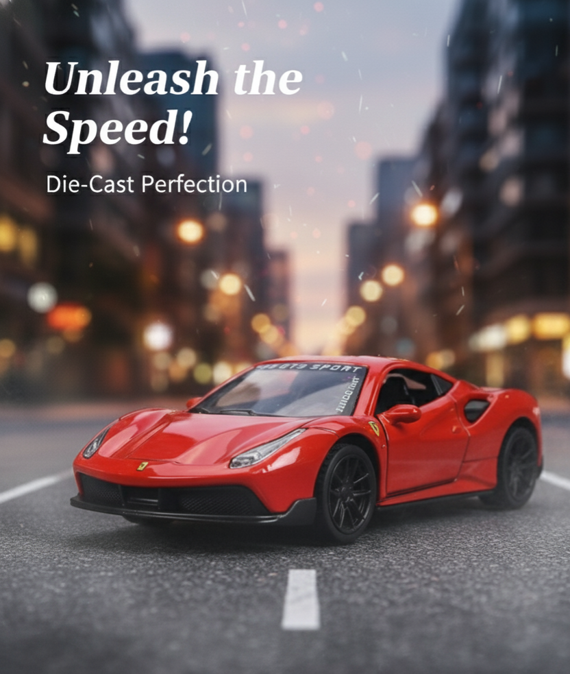 Metal and Alloy Sports Car Toy | Opening Doors | Premium Simulation Model for Kids & Collectors
