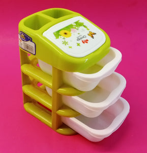 3-Drawer Multi-Purpose Plastic Storage Organizer – Compact Desktop Drawer Unit