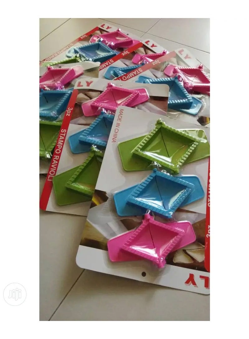 Triangle Dumpling & Ravioli Mold Set – 3 Size Manual Press Tool for Samosa, Pastry & Ravioli Making