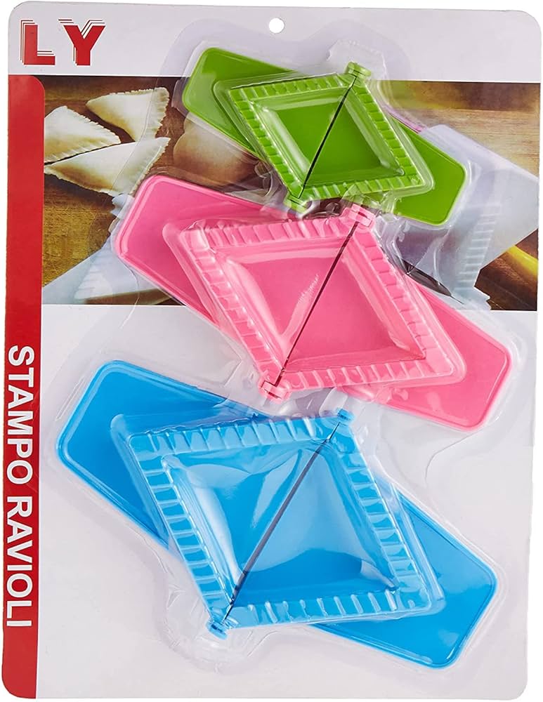 Triangle Dumpling & Ravioli Mold Set – 3 Size Manual Press Tool for Samosa, Pastry & Ravioli Making