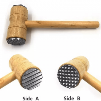 Double-Sided Wooden Meat Hammer | Tenderizer & Flattening Mallet for Beef, Chicken & Steak