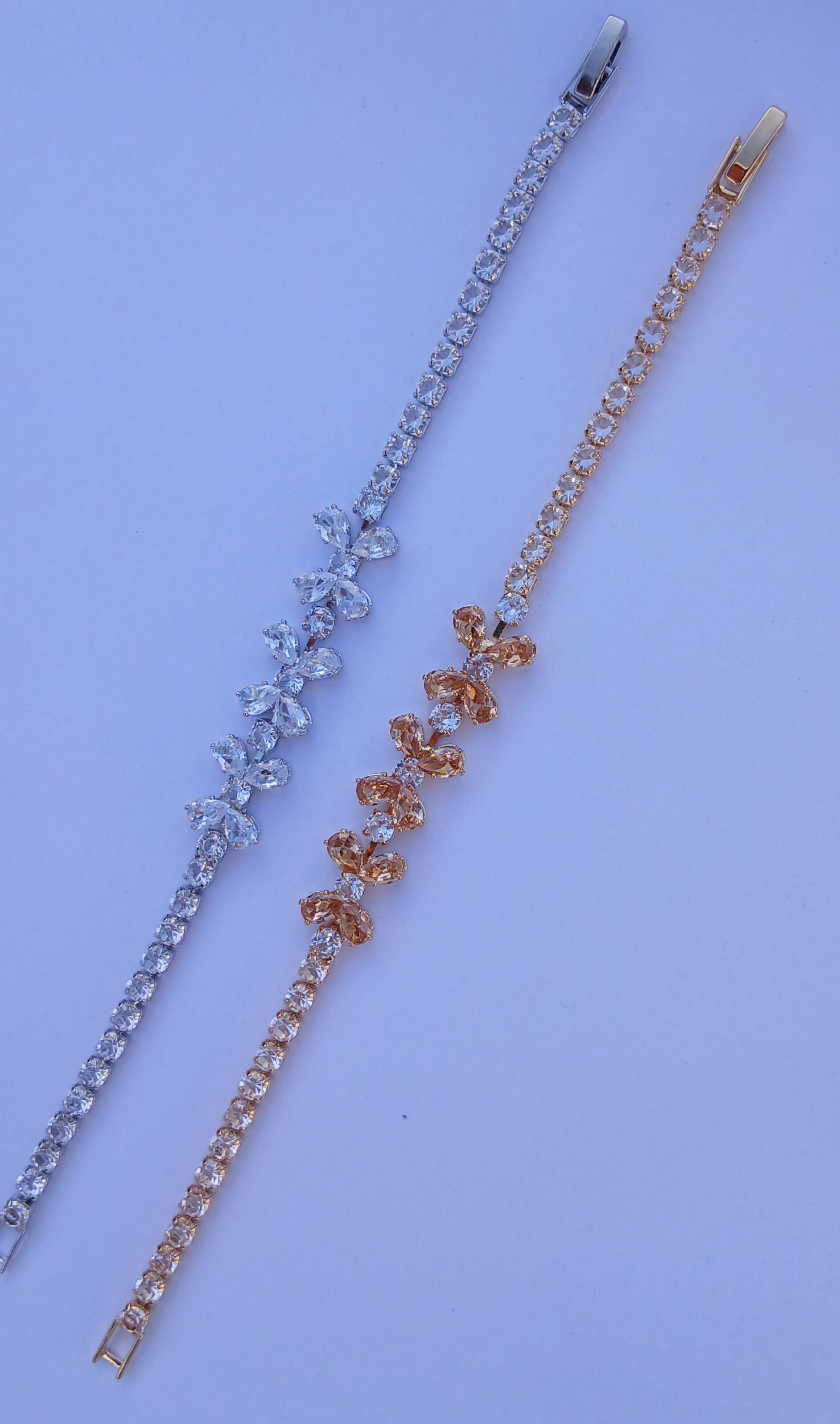 Crystal Butterfly Tennis Bracelet — Gold & Silver Options | Tarnish-Resistant Sparkle