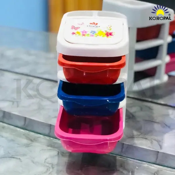 3-Drawer Multi-Purpose Plastic Storage Organizer – Compact Desktop Drawer Unit