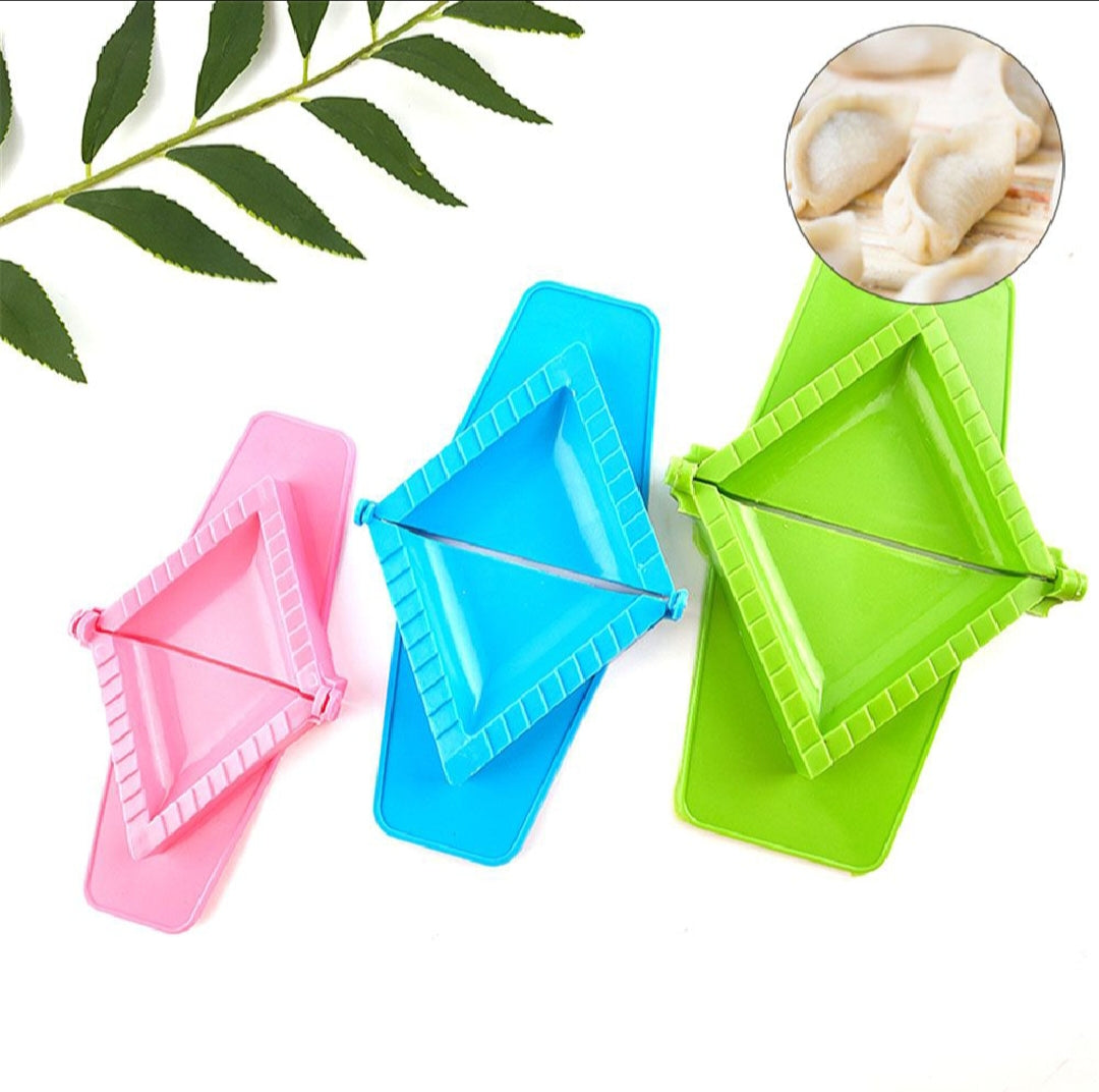 Triangle Dumpling & Ravioli Mold Set – 3 Size Manual Press Tool for Samosa, Pastry & Ravioli Making