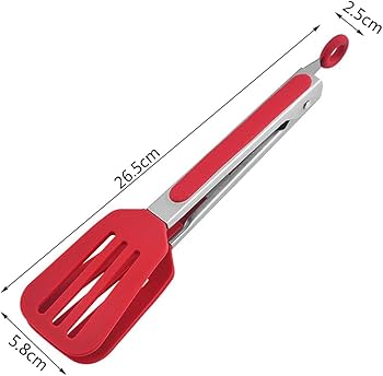 Hoshen Stainless Steel & Silicone Kitchen Tongs — 26.5 cm | Heat-Resistant 230°C