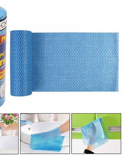 Heavy-Duty Reusable Cleaning Wipes Roll – 25 Sheets | Extra Absorbent & Grease Remover