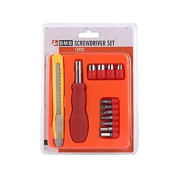 13-Piece Screwdriver Set with Bits & Utility Knife – Multi-Functional Home Repair Tool Kit