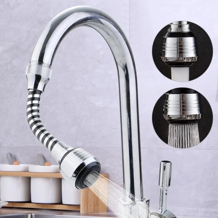 360° Flexible Faucet Extender – Adjustable Sink Tap Sprayer with Multi-Mode Water Flow | Easy Installation