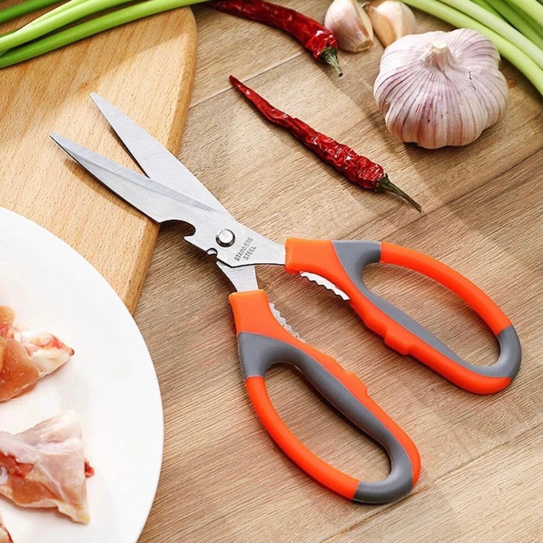 ✂️ Multi-Functional Stainless Steel Kitchen Scissors | Heavy-Duty Shears with Bottle Opener