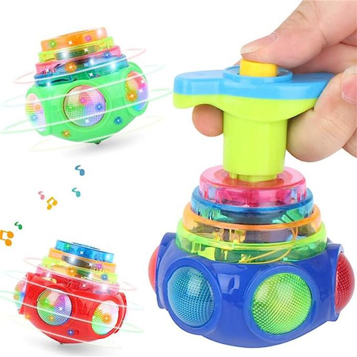 Light-Up Musical Spinning Top Toy | Flashing Lights & Fun Music | Hand-Eye Coordination Toy