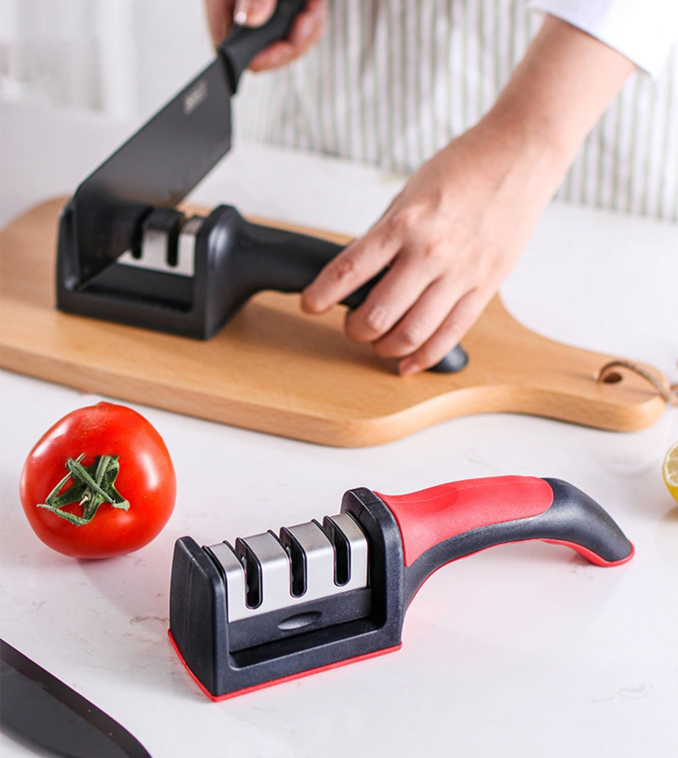 3-Stage Kitchen Knife Sharpener – Precision & Safety Tool