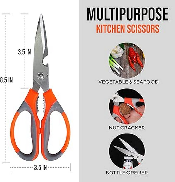 ✂️ Multi-Functional Stainless Steel Kitchen Scissors | Heavy-Duty Shears with Bottle Opener