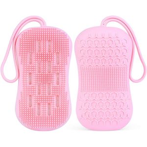 Soft Silicone Bath Brush & Body Scrubber — Deep Cleaning, Quick-Dry, Double-Sided Design