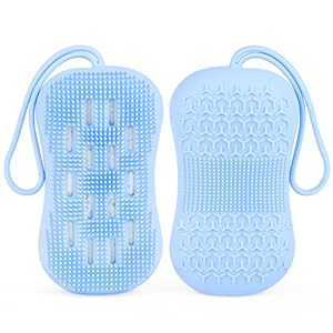 Soft Silicone Bath Brush & Body Scrubber — Deep Cleaning, Quick-Dry, Double-Sided Design