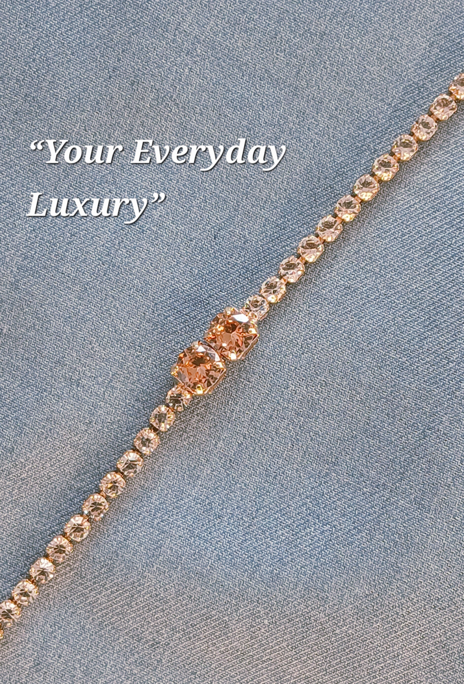 Luxury Crystal Rhinestone Chain Bracelet – Elegant Colors | Adjustable Fashion Jewelry for Women