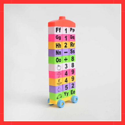 Educational Alphabet & Number Building Blocks Set – Early Learning Toy for Kids (Letters, Numbers & Math Symbols)