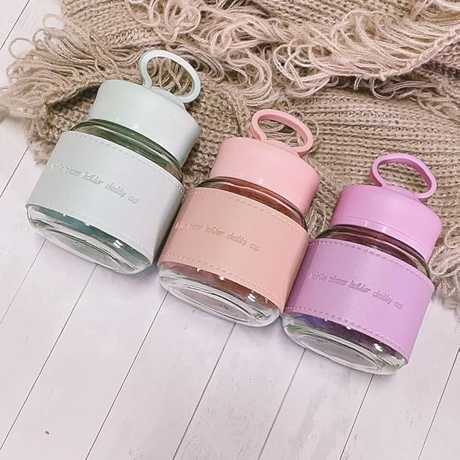 Mini Glass Water Bottle with Phone Holder Sleeve – Portable Leak-Proof 300ml Bottle | Heat-Resistant & Travel Friendly