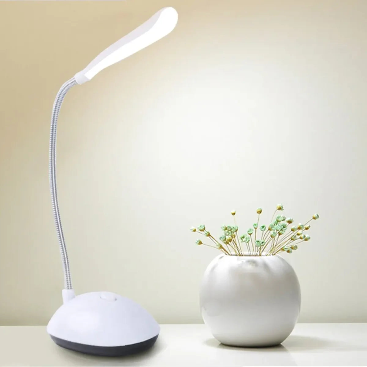 Portable Flexible LED Desk Lamp with Touch Control & Adjustable Gooseneck