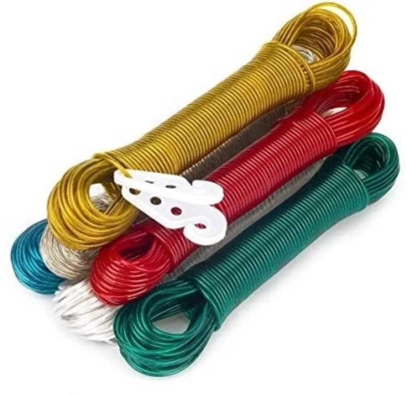 Heavy Duty PVC Coated Steel Wire Clothesline – 20 Meter Weather-Resistant Laundry Rope