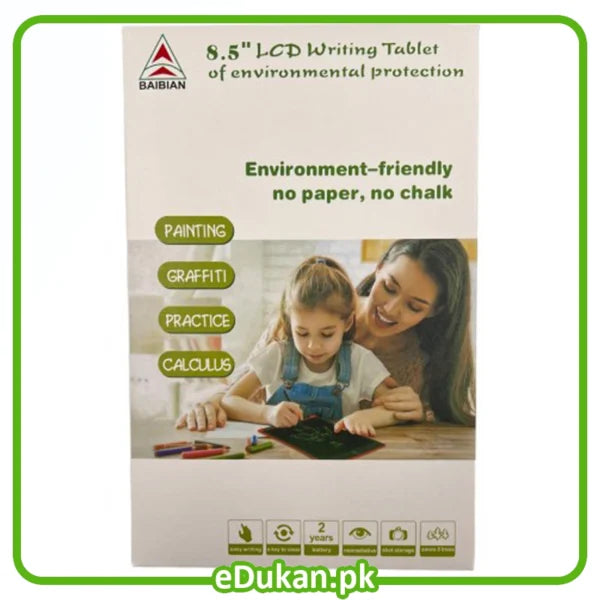 8.5" LCD Writing Tablet – Reusable Digital Drawing & Writing Pad for Kids & Adults | One-Touch Erase | Eco-Friendly Notepad