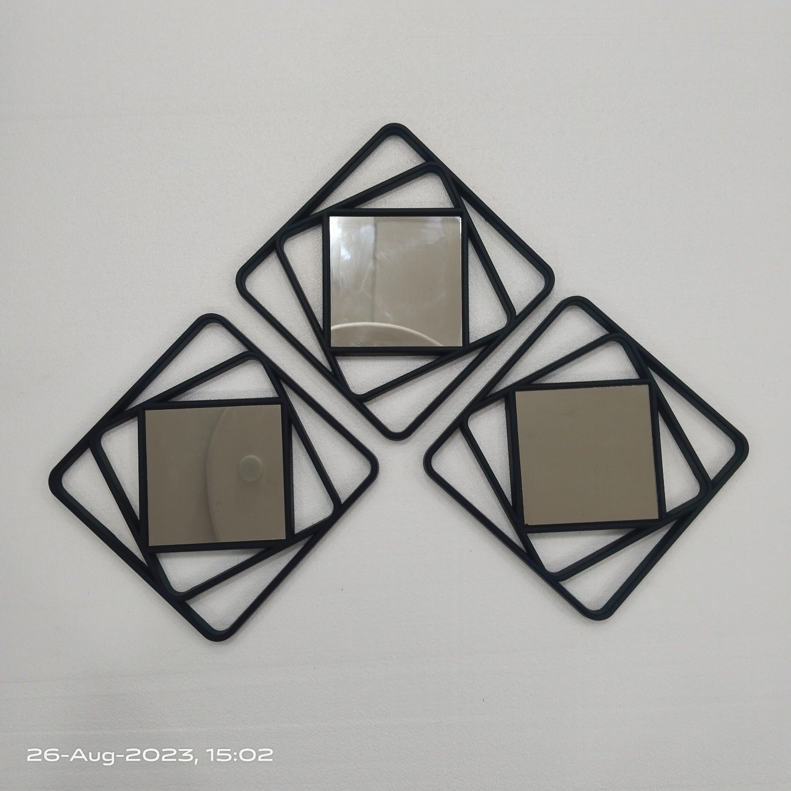 Art Street Golden – Square Decorative Wall Mirrors (10-Inch) | 1 piece