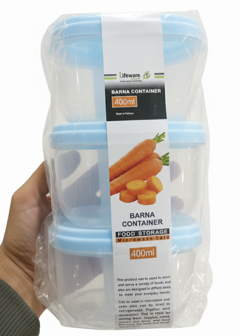 Transparent BPA-Free Food Storage Container Set with Lids – Space-Saving Kitchen Organizer