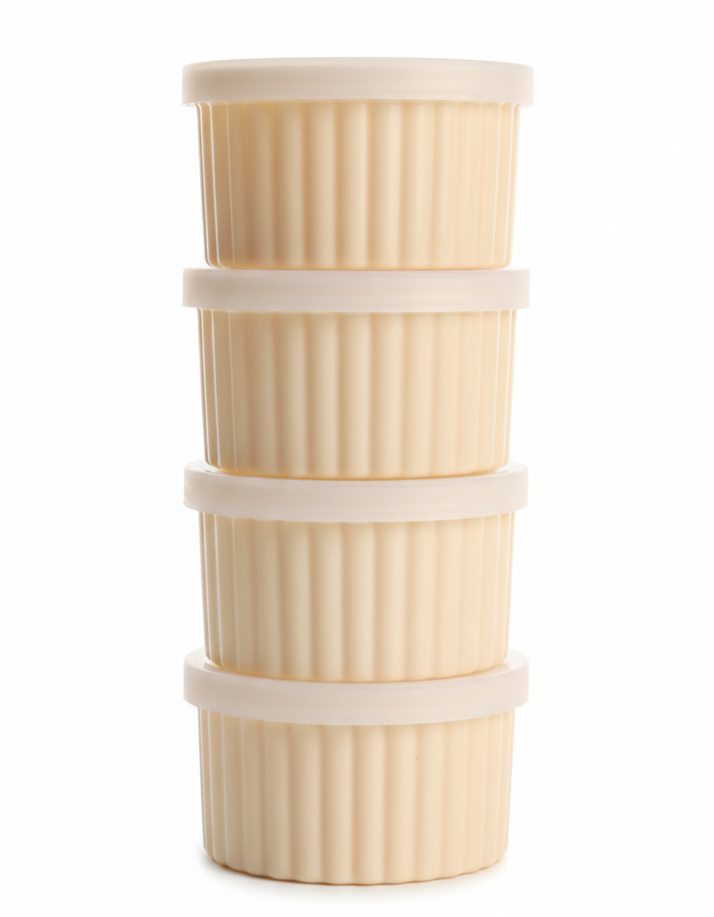 Pink BPA-Free Airtight Food Storage Container Set – 4-Piece Stackable Kitchen Organizer