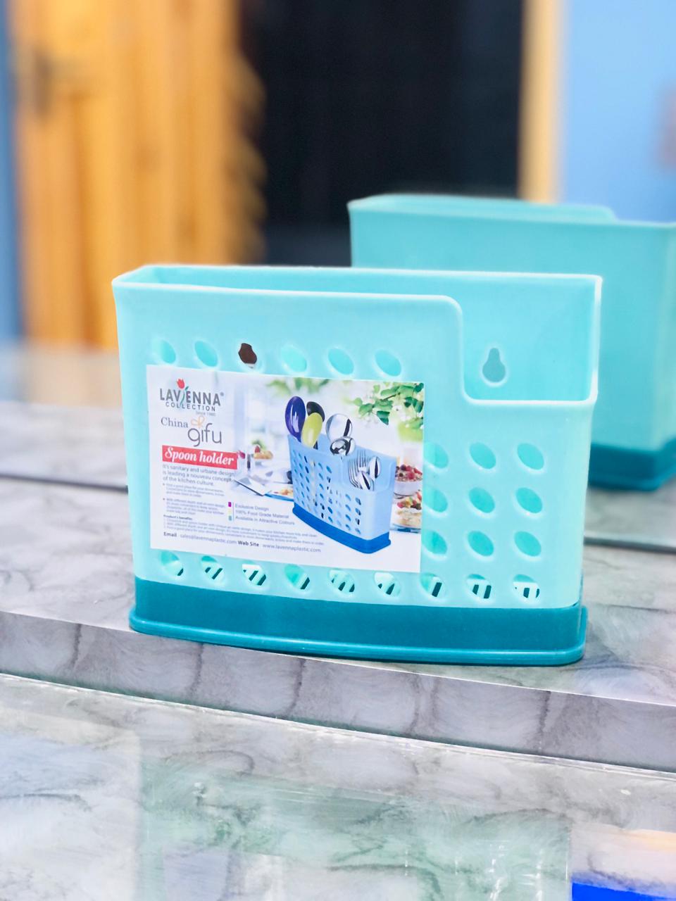 Plastic Spoon Holder – Food Grade Cutlery Organizer with Ventilated Drying Design