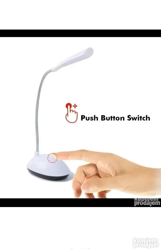 Portable Flexible LED Desk Lamp with Touch Control & Adjustable Gooseneck