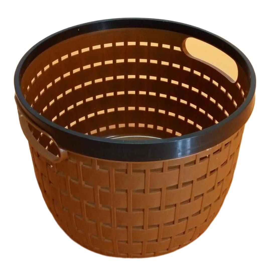 2pcs Small Orient Round Plastic Storage Basket