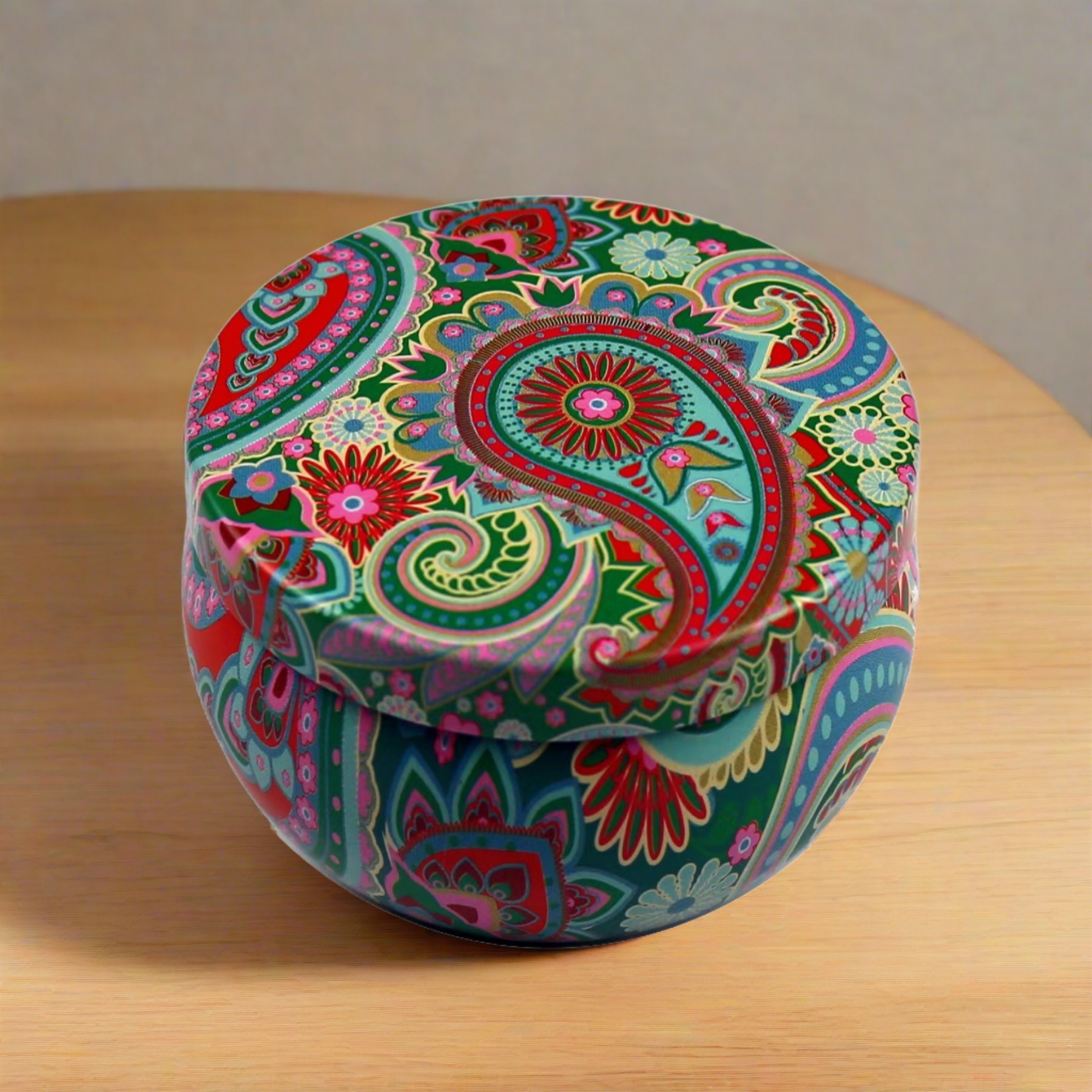 Scented Candle in Mandala Tin Jar – Aromatherapy Decorative Candle for Home & Gifting