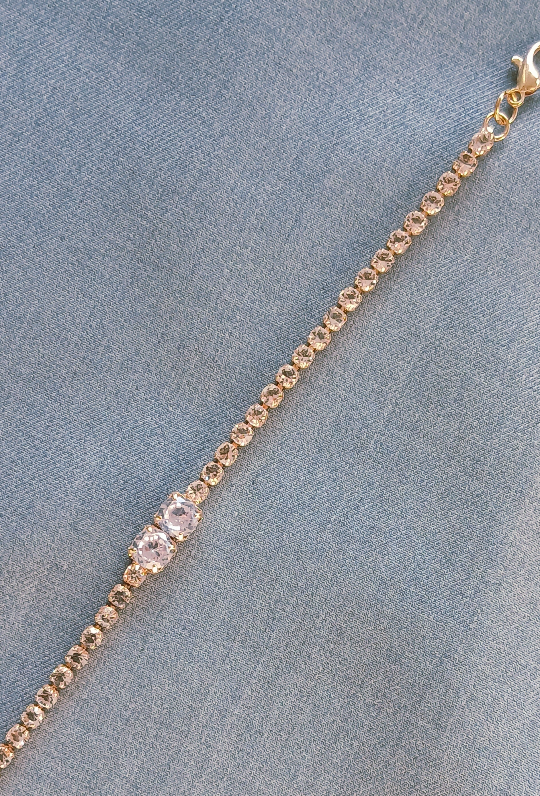 Luxury Crystal Rhinestone Chain Bracelet – Elegant Colors | Adjustable Fashion Jewelry for Women