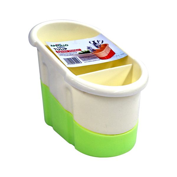Appollo Tulip 4-Partition Multi-Purpose Cutlery & Stationery Holder | Food-Grade Plastic Organizer